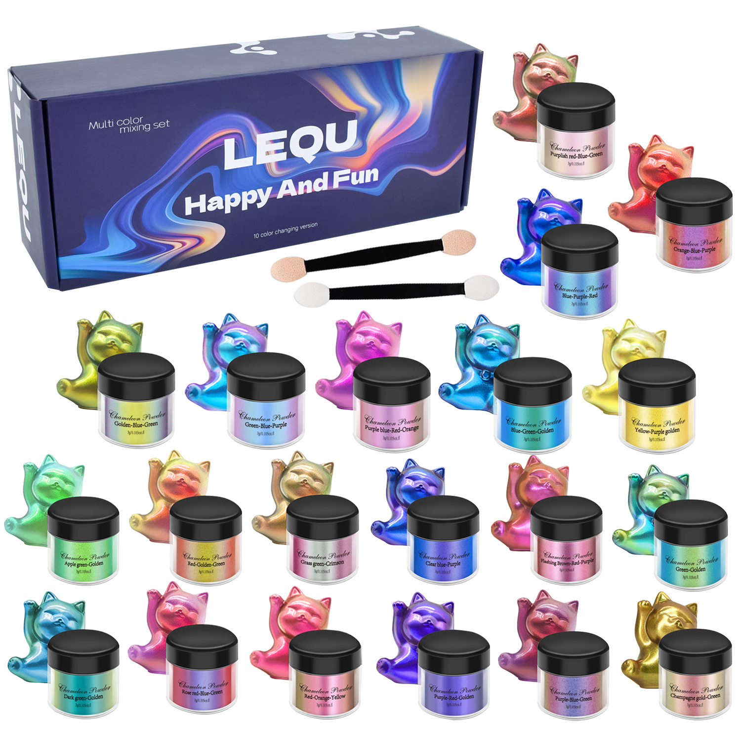 Glitter Powder Resin - 1 Set Chameleon Powder Nail Chrome