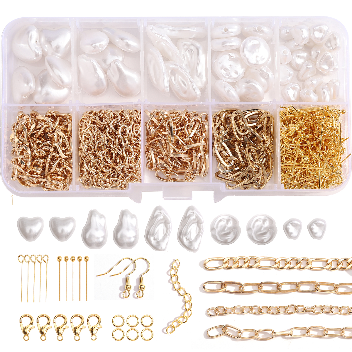 Resin Art Calligraphy - 179/366pcs 1Box ABS Irregular Pearl Perforated