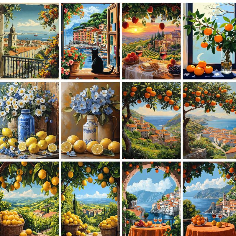 Resin Art On Canvas - GATYZTORY Oil Painting By Numbers On