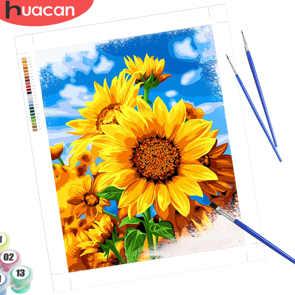 Resin Art On Canvas - HUACAN Diy Oil Painting By Numbers