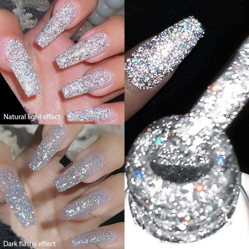 Glitter Powder Resin - BORN PRETTY 10ml Sliver Reflective Gel