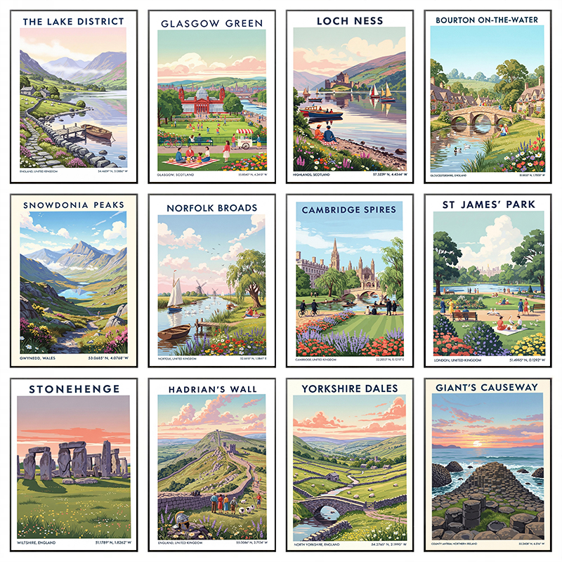 Resin Art Uk - Popular Great UK Landscape Travel Poster