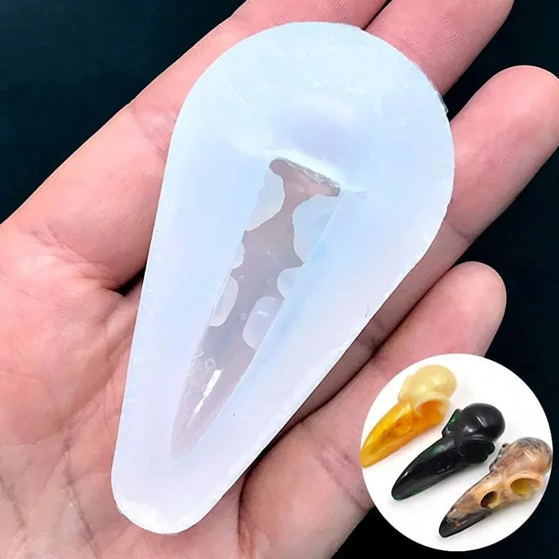 Resin Art And Jewelry - 1 Pack Small 3D Crow Skull