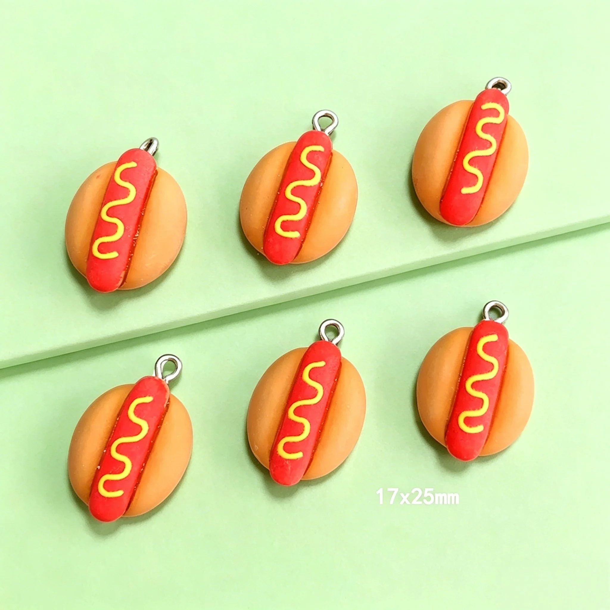 10Pcs Cute Mini Hot Dog Resin  - Resin Art Calligraphy บทวิจารณ์และราคา
