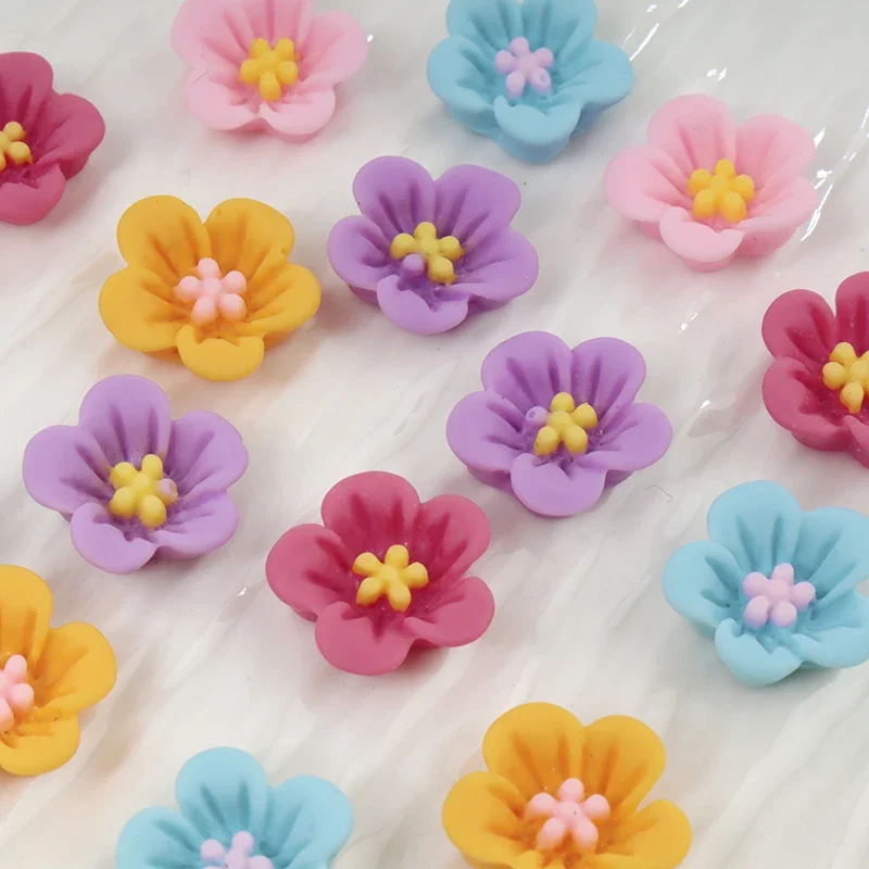 50pcs Mini Flower Nail Art Res - Resin Art Earrings Material บทวิจารณ์และราคา