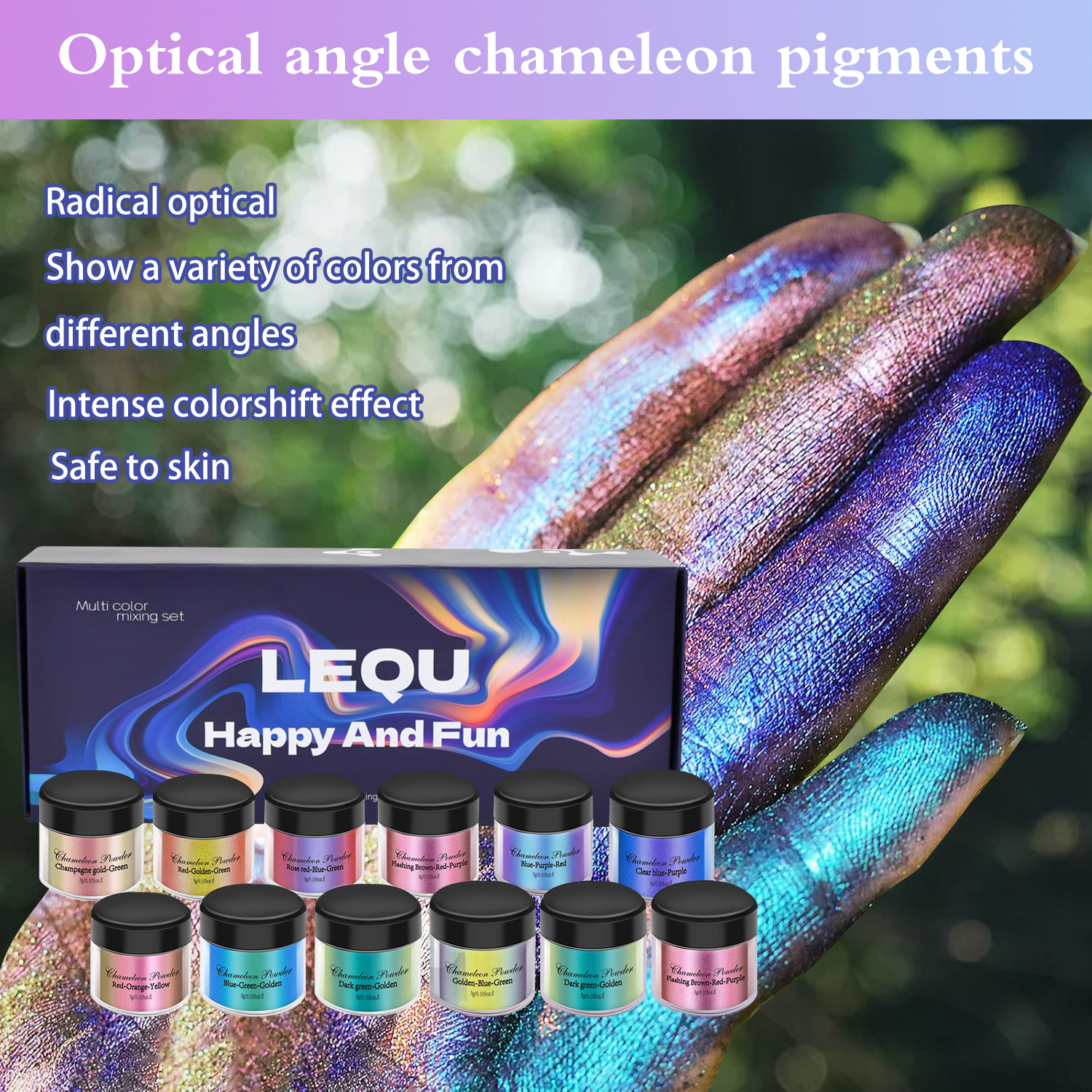 1 Set Chameleon Powder Nail Ch - Glitter Powder Resin บทวิจารณ์และราคา
