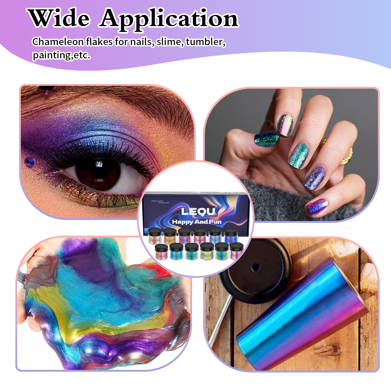 1 Set Chameleon Powder Nail Ch - Glitter Powder Resin บทวิจารณ์และราคา