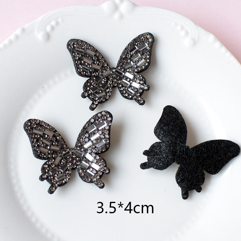 10Pcs Shining Black Butterfly  - Resin Art Earrings Material บทวิจารณ์และราคา