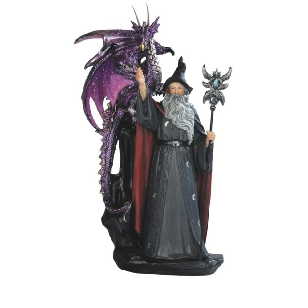 Fantasy-Themed 11-Inch Wizard  - Resin Art Decor บทวิจารณ์และราคา