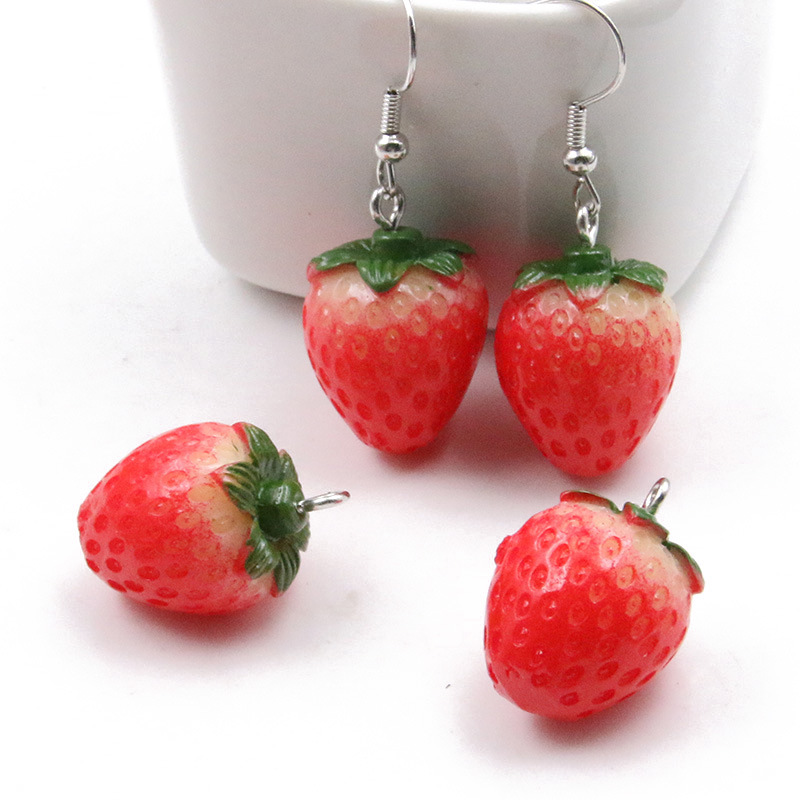 SG04 5pcs fun Cute charm Straw - Resin Art Earrings Material บทวิจารณ์และราคา
