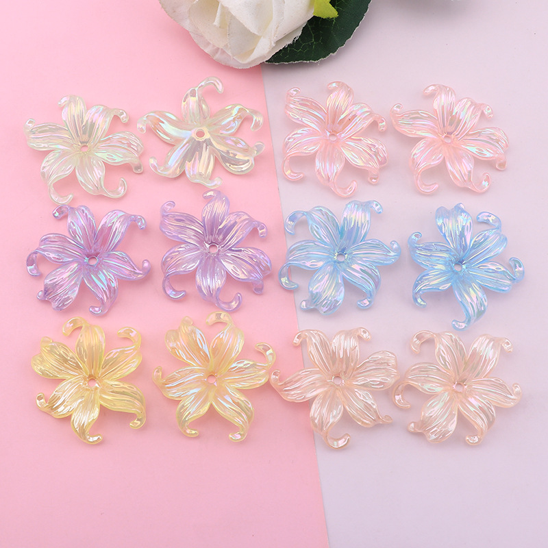 10-20Pcs Glitter Flowers Craft - Resin Art Earrings Material บทวิจารณ์และราคา