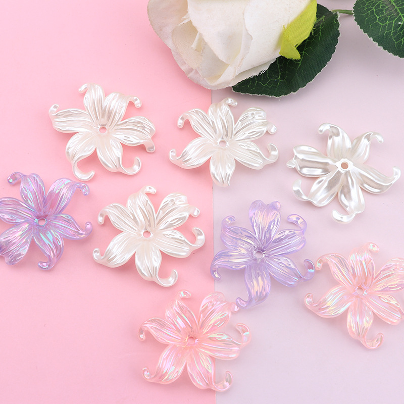 10-20Pcs Glitter Flowers Craft - Resin Art Earrings Material บทวิจารณ์และราคา