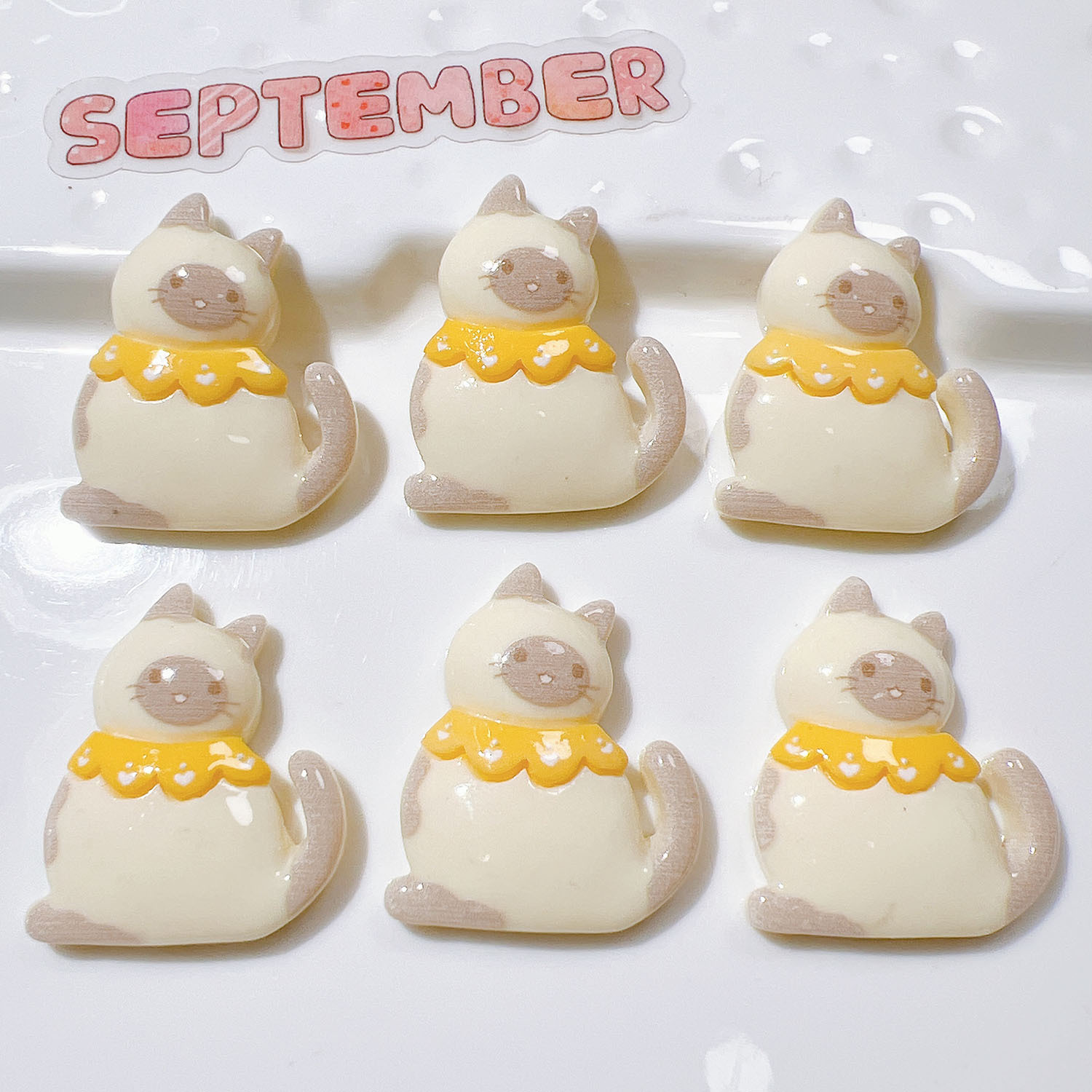 10/20Pcs Cute Bowknot Cat Flat - Resin Art Earrings Material บทวิจารณ์และราคา