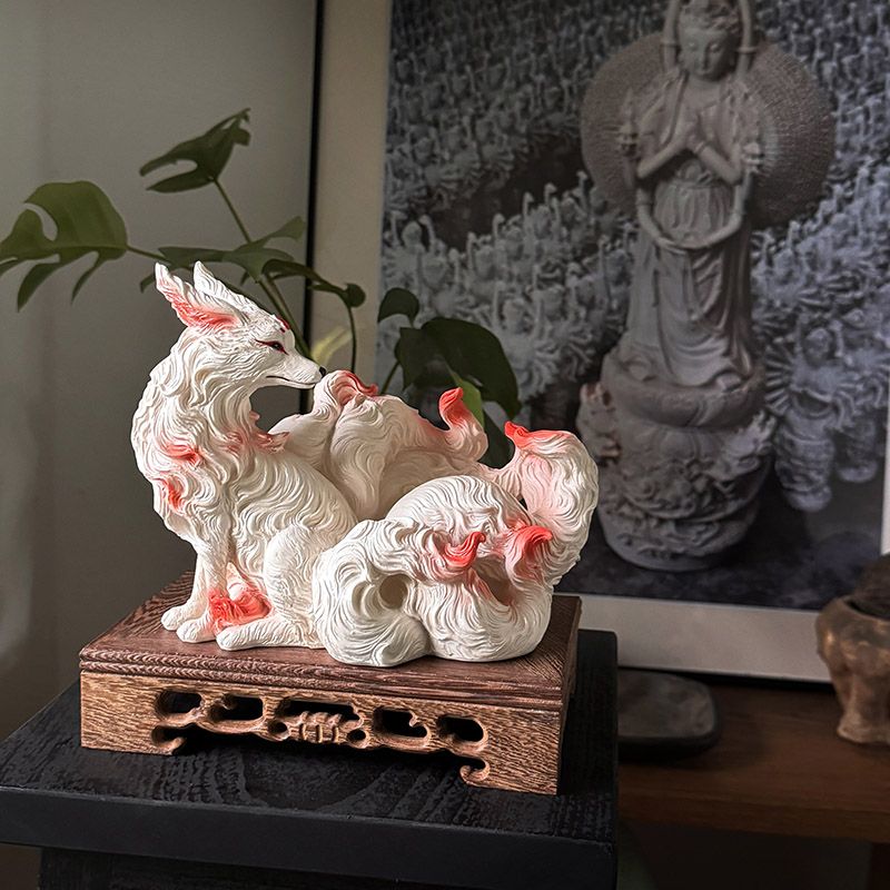 Nine-Tailed Fox Ornaments Fox  - Resin Art Gift For Anniversary บทวิจารณ์และราคา