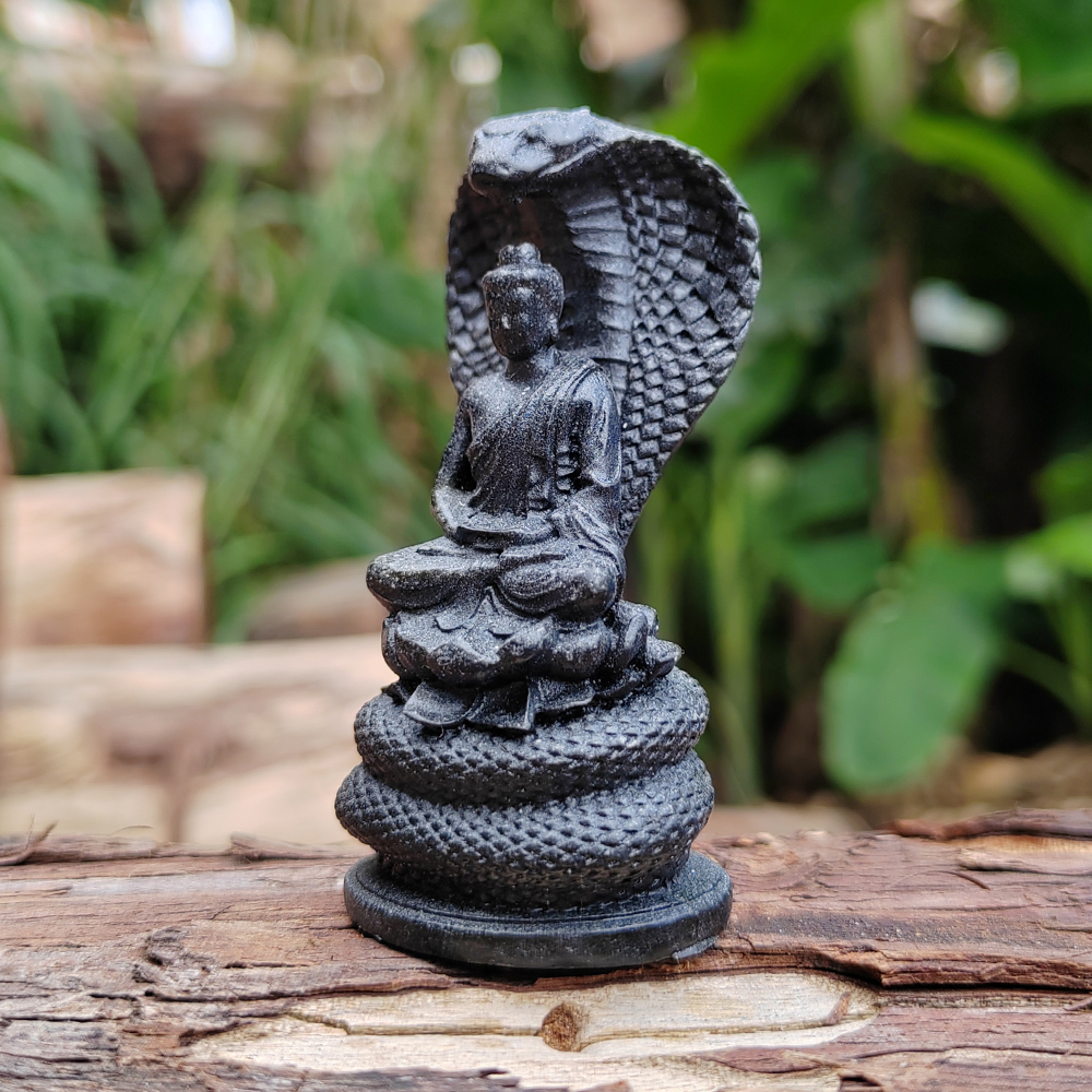 Snake-Guarding-Buddha Sculptur - Resin Art Aesthetic บทวิจารณ์และราคา
