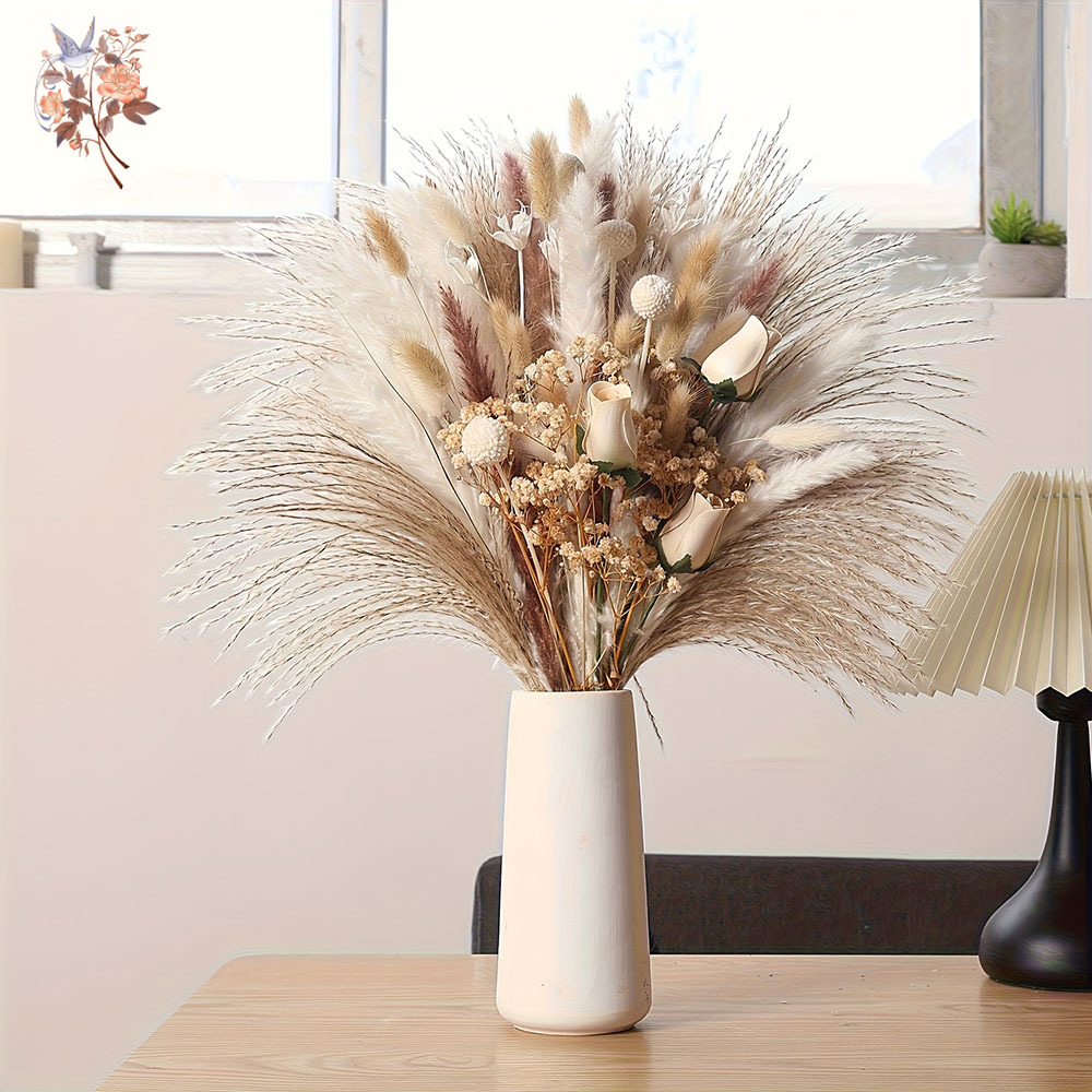 80Pcs Artificial Dried Flowers - Dried Flower Pressed บทวิจารณ์และราคา