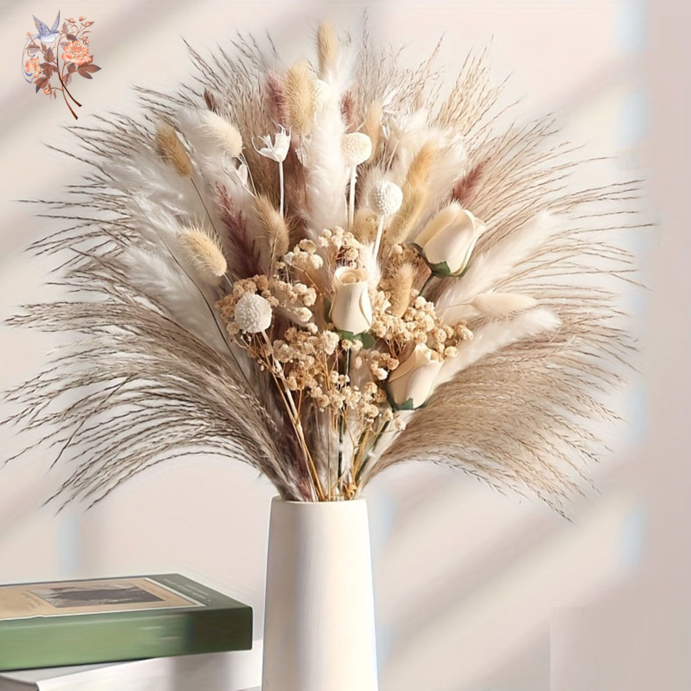 80Pcs Artificial Dried Flowers - Dried Flower Pressed บทวิจารณ์และราคา