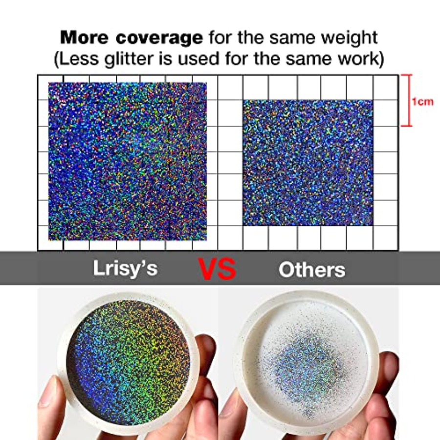 Lrisy Holographic Extra Fine G - Glitter Powder Resin บทวิจารณ์และราคา