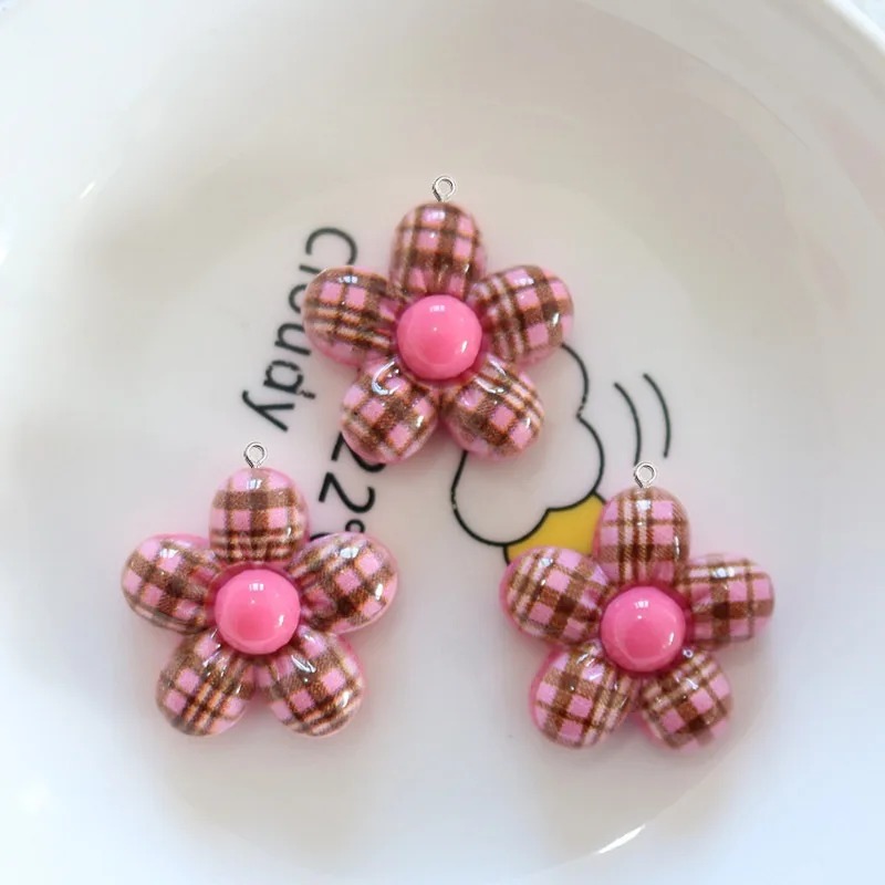 10Pcs Sweet Flower Planar Resi - Resin Art Earrings Material บทวิจารณ์และราคา