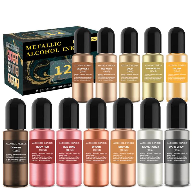 1 Set Resin Pigment Kit Art In - Resin Art Alcohol Ink บทวิจารณ์และราคา