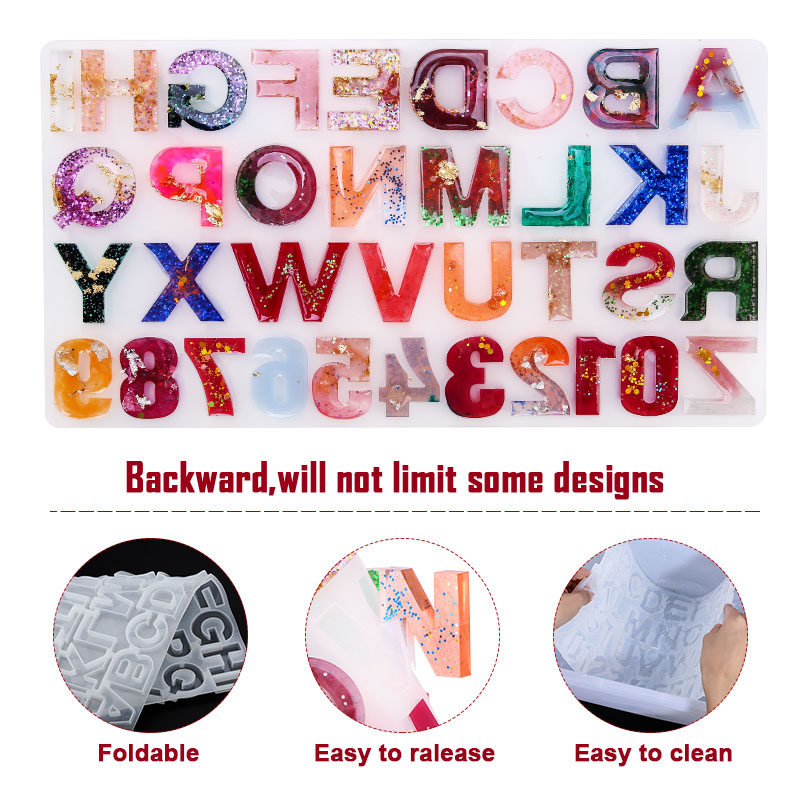 Alphabet Epoxy Resin Mold Kit  - Resin Art Letters บทวิจารณ์และราคา