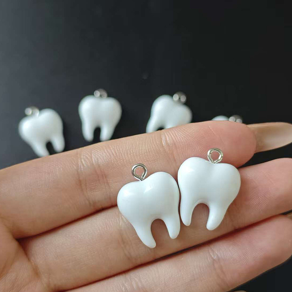 10pcs Cute White Teeth Resin P - Resin Art Calligraphy บทวิจารณ์และราคา