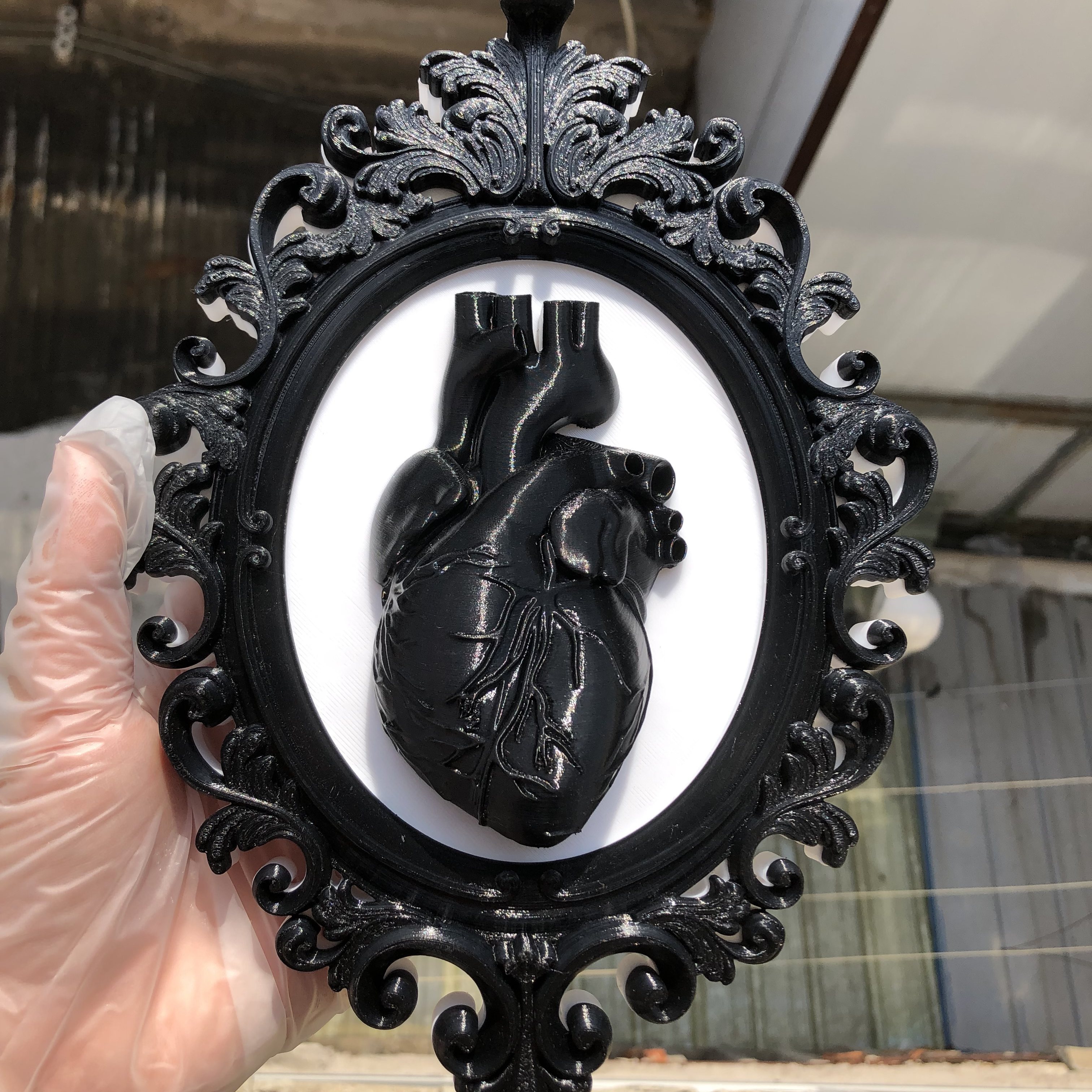 Heart Photo Frame Wall Art Dec - Resin Art Gift For Anniversary บทวิจารณ์และราคา