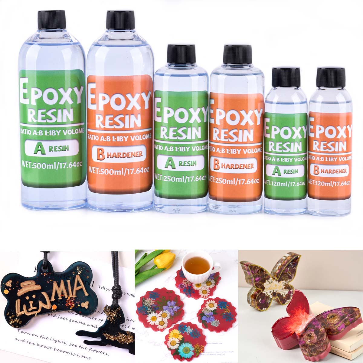 1:1 Ratio Epoxy Resin Kit Anti - Resin Art And Jewelry บทวิจารณ์และราคา