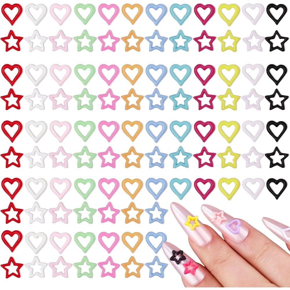 200PCS 3D Heart Star Resin Cha - Resin Art And Jewelry บทวิจารณ์และราคา