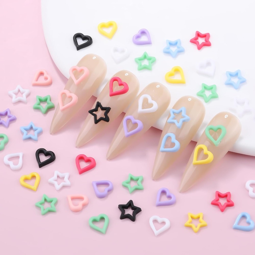 200PCS 3D Heart Star Resin Cha - Resin Art And Jewelry บทวิจารณ์และราคา