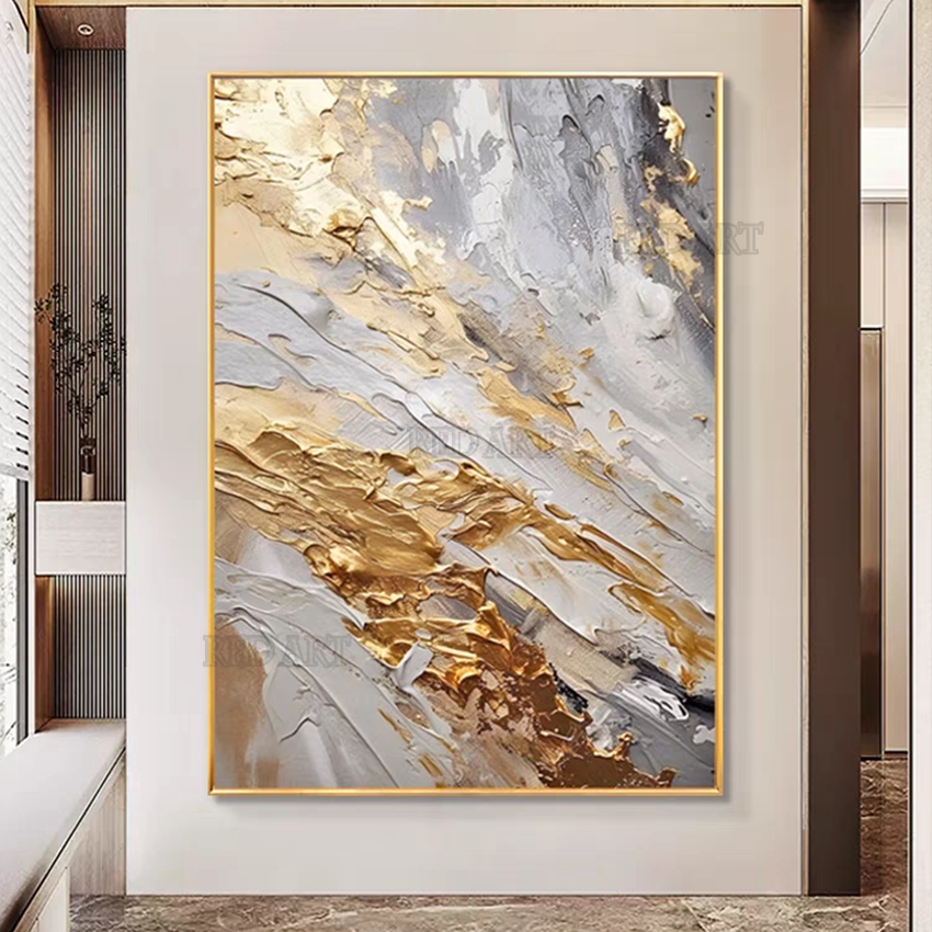 Large Size Contemporary Abstra - Resin Art On Canvas บทวิจารณ์และราคา