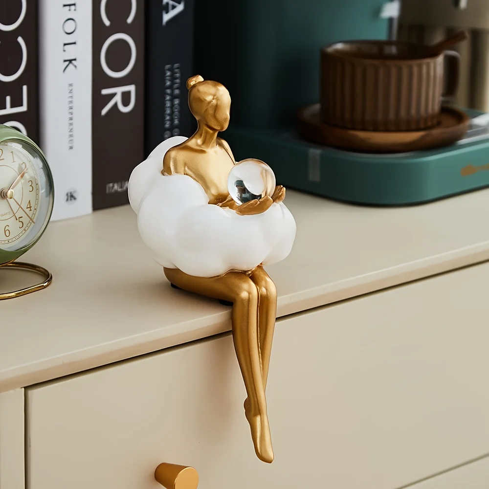 Cloud Girl Sculpture Abstract  - Resin Art Aesthetic บทวิจารณ์และราคา