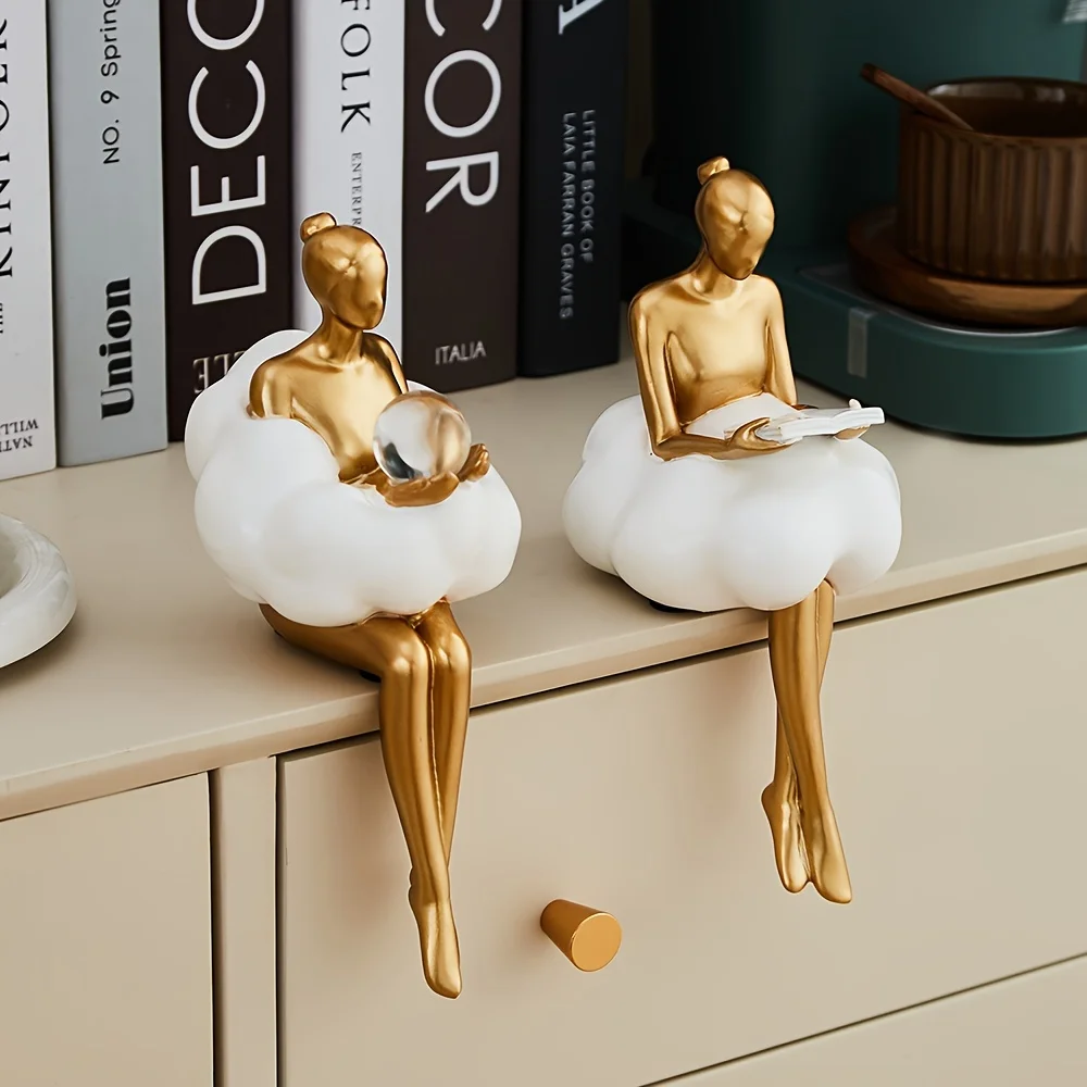 Cloud Girl Sculpture Abstract  - Resin Art Aesthetic บทวิจารณ์และราคา