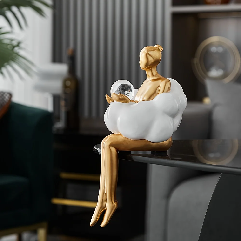 Cloud Girl Sculpture Abstract  - Resin Art Aesthetic บทวิจารณ์และราคา