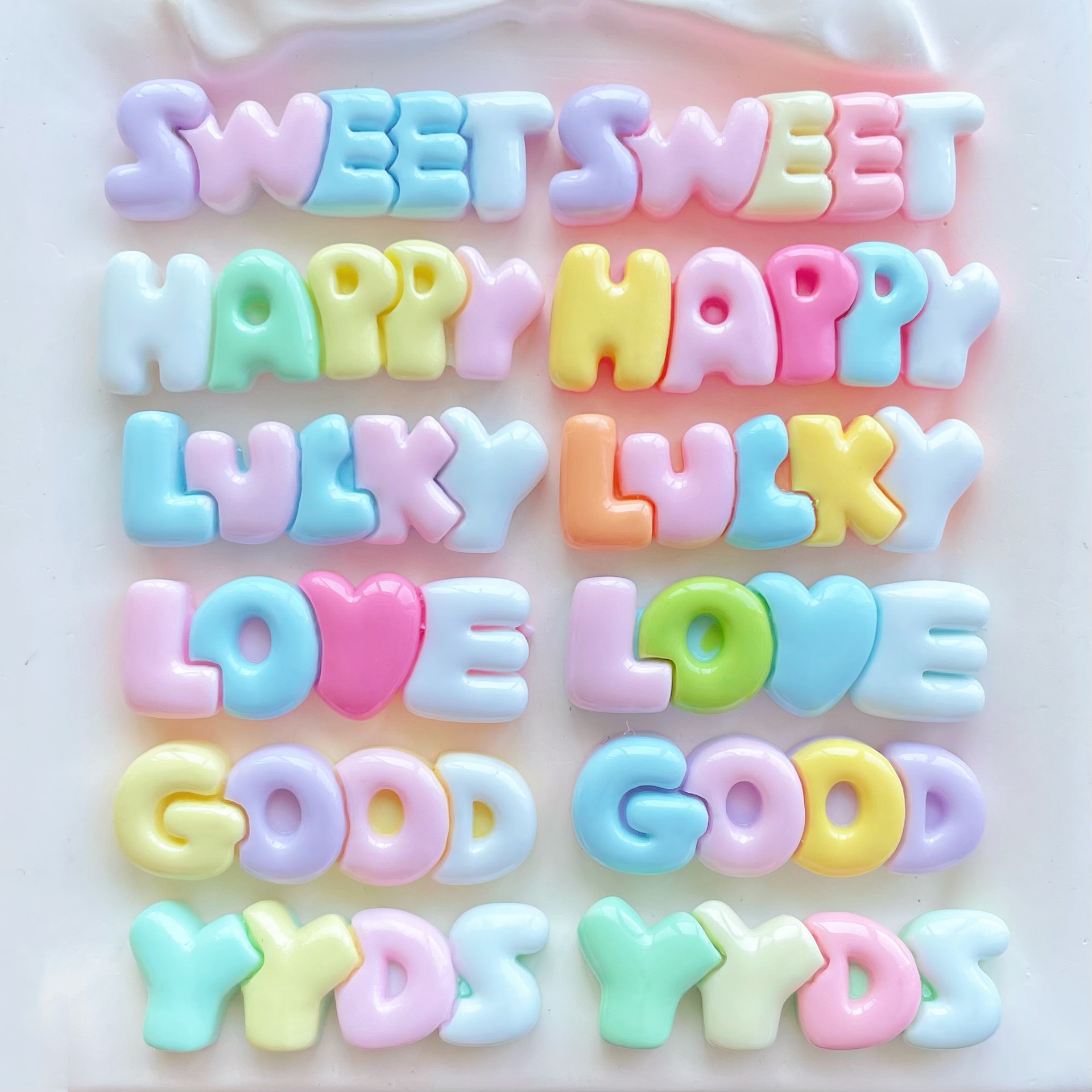 10-30Pcs Color Letter Planar R - Resin Art Earrings Material บทวิจารณ์และราคา