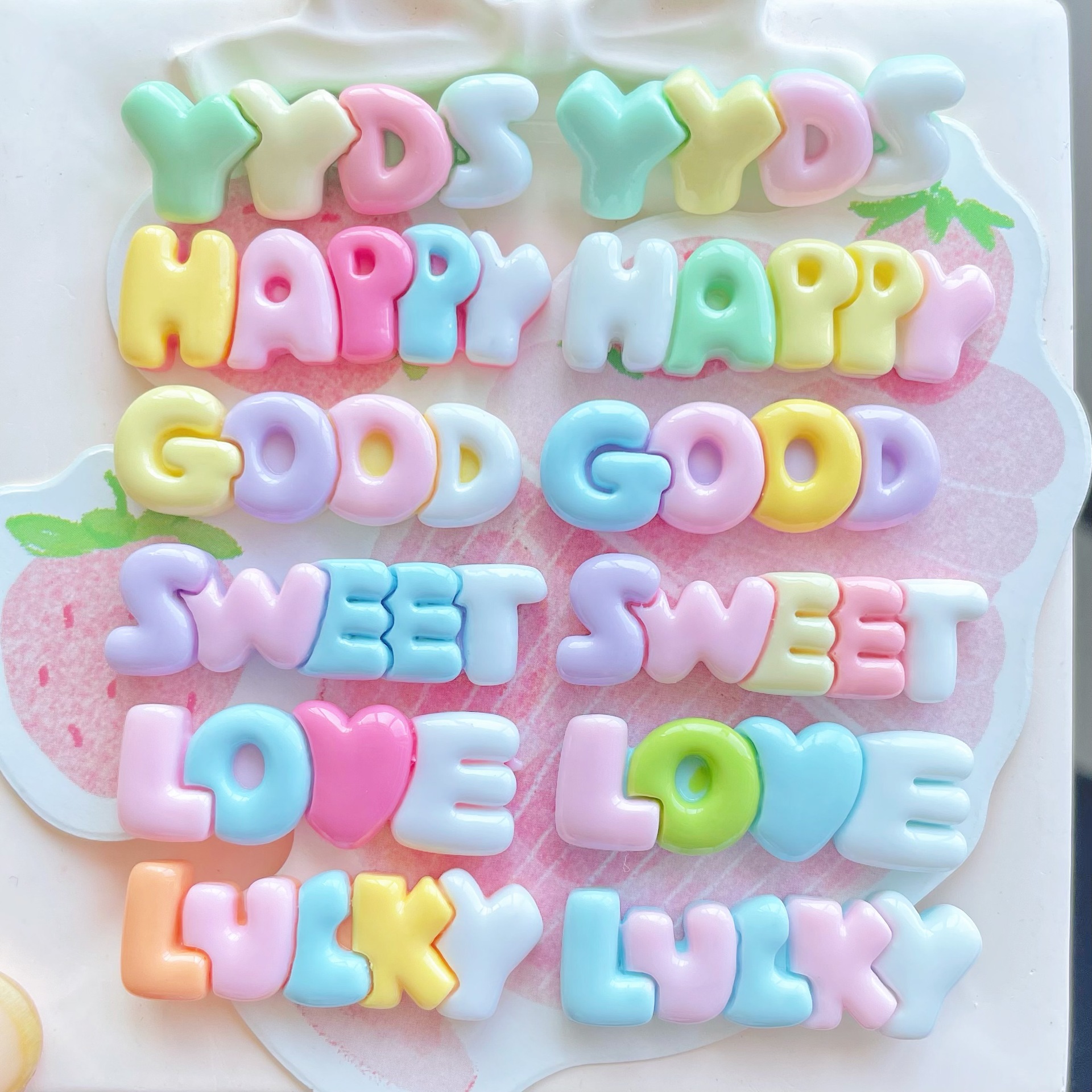 10-30Pcs Color Letter Planar R - Resin Art Earrings Material บทวิจารณ์และราคา