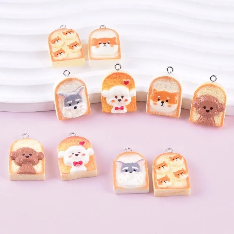 10Pcs Cute Toast Dog Resin Pen - Resin Art Decor บทวิจารณ์และราคา