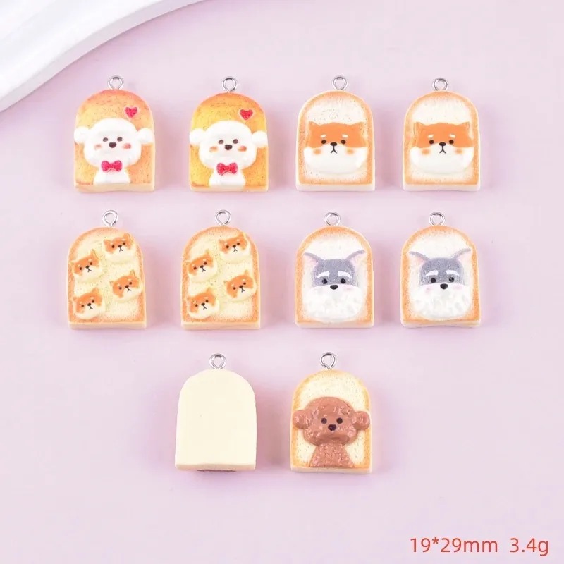 10Pcs Cute Toast Dog Resin Pen - Resin Art Decor บทวิจารณ์และราคา