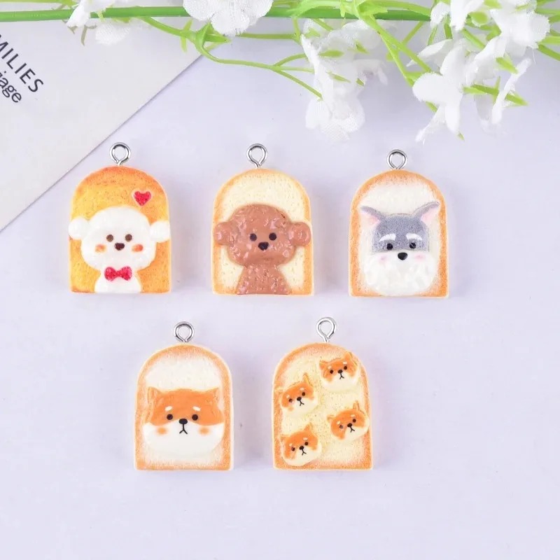 10Pcs Cute Toast Dog Resin Pen - Resin Art Decor บทวิจารณ์และราคา