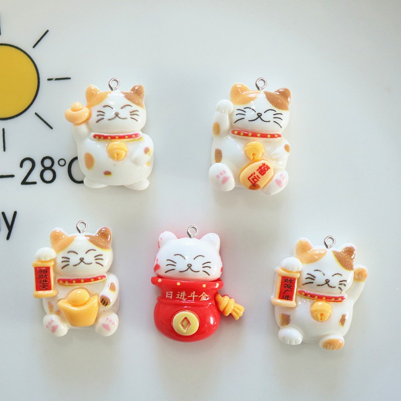 10Pcs Cute Glossy Cat Resin Sm - Resin Art Earrings Material บทวิจารณ์และราคา