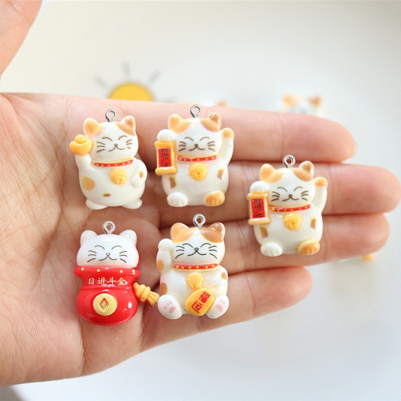 10Pcs Cute Glossy Cat Resin Sm - Resin Art Earrings Material บทวิจารณ์และราคา
