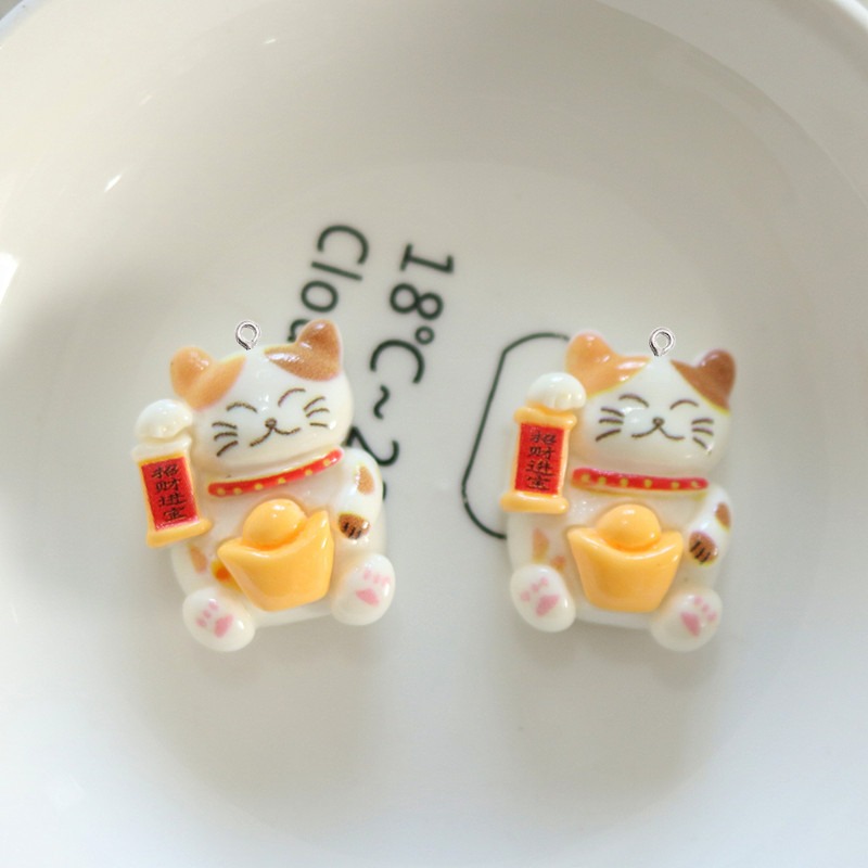 10Pcs Cute Glossy Cat Resin Sm - Resin Art Earrings Material บทวิจารณ์และราคา