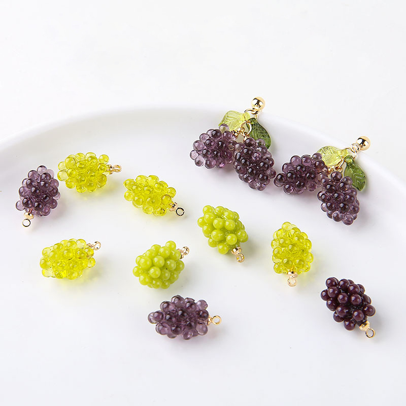 6pcs Cute Little Grapes Resin  - Resin Art Calligraphy บทวิจารณ์และราคา