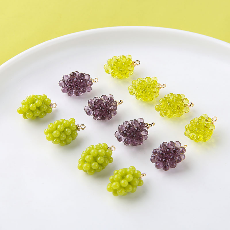 6pcs Cute Little Grapes Resin  - Resin Art Calligraphy บทวิจารณ์และราคา