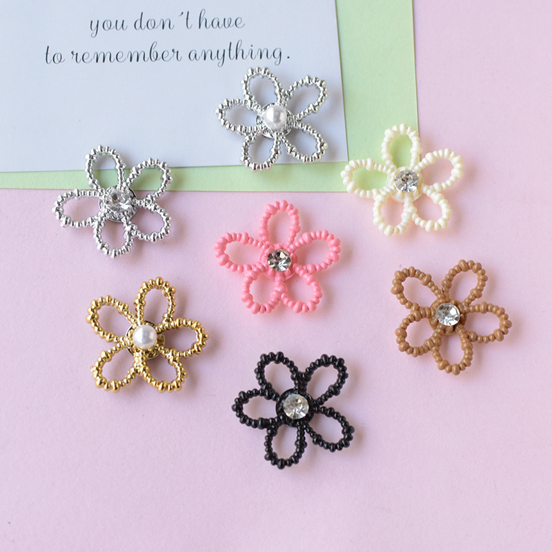 WFFNNKC 10-20Pcs Sweet Flowers - Resin Art Earrings Material บทวิจารณ์และราคา