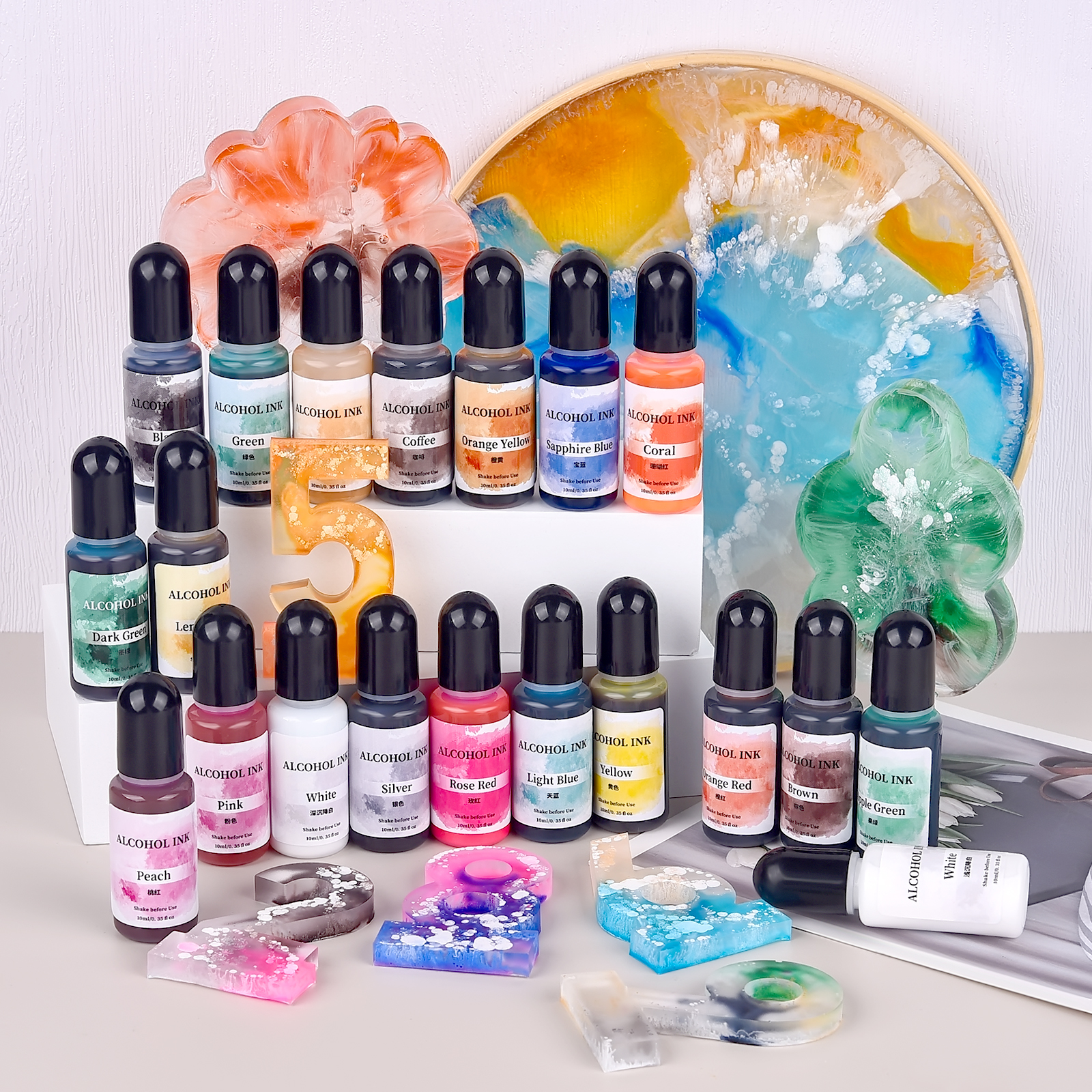1set Art Ink Alcohol Epoxy Res - Resin Art Alcohol Ink บทวิจารณ์และราคา