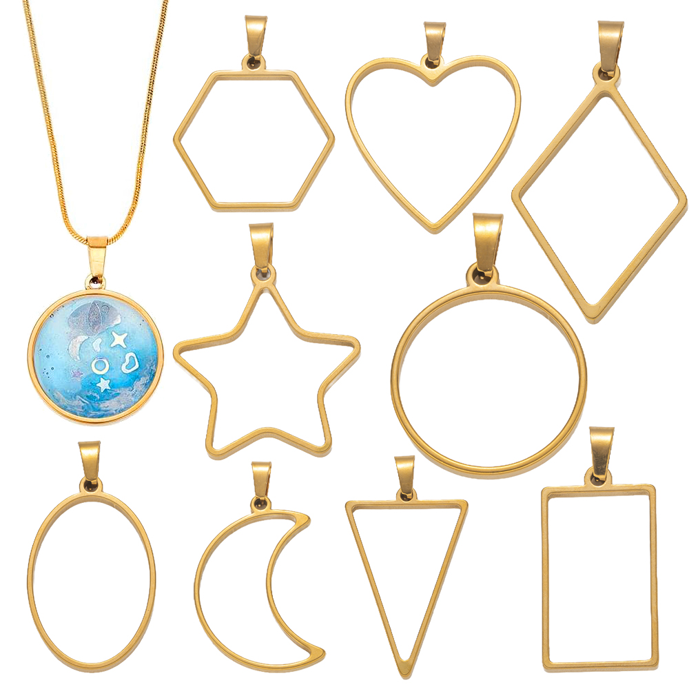 5pcs Stainless Steel Open Back - Resin Art Calligraphy บทวิจารณ์และราคา