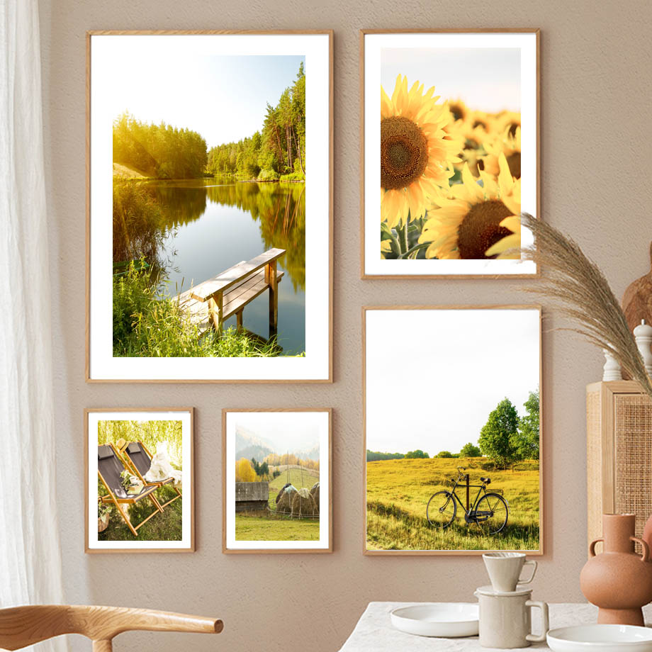 Spring Sunflower Idyllic Lake  - Resin Art Aesthetic บทวิจารณ์และราคา
