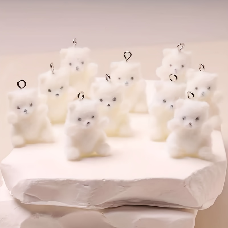 6Pcs Polar Bear Resin Charms C - Resin Art Decor บทวิจารณ์และราคา