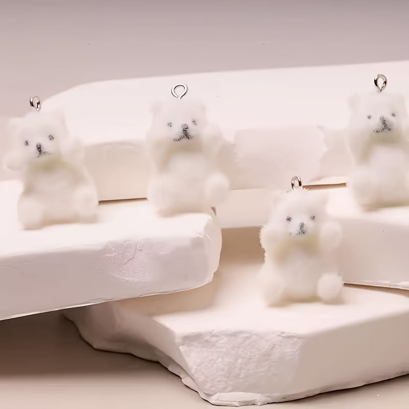 6Pcs Polar Bear Resin Charms C - Resin Art Decor บทวิจารณ์และราคา